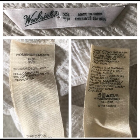 Woolrich White Cotton Sleeveless Button Blouse XS - Picture 7 of 7